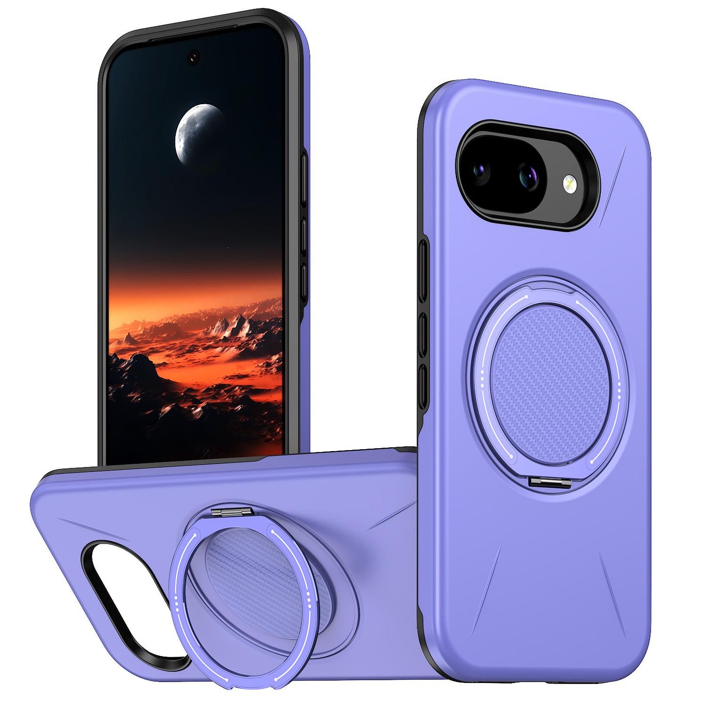For Google Pixel 10a Kalebol Magnetic MagSafe Rotation Holder PC Phone Case(Lilac)