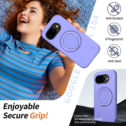 For Google Pixel 10a Kalebol Magnetic MagSafe Rotation Holder PC Phone Case(Lilac)