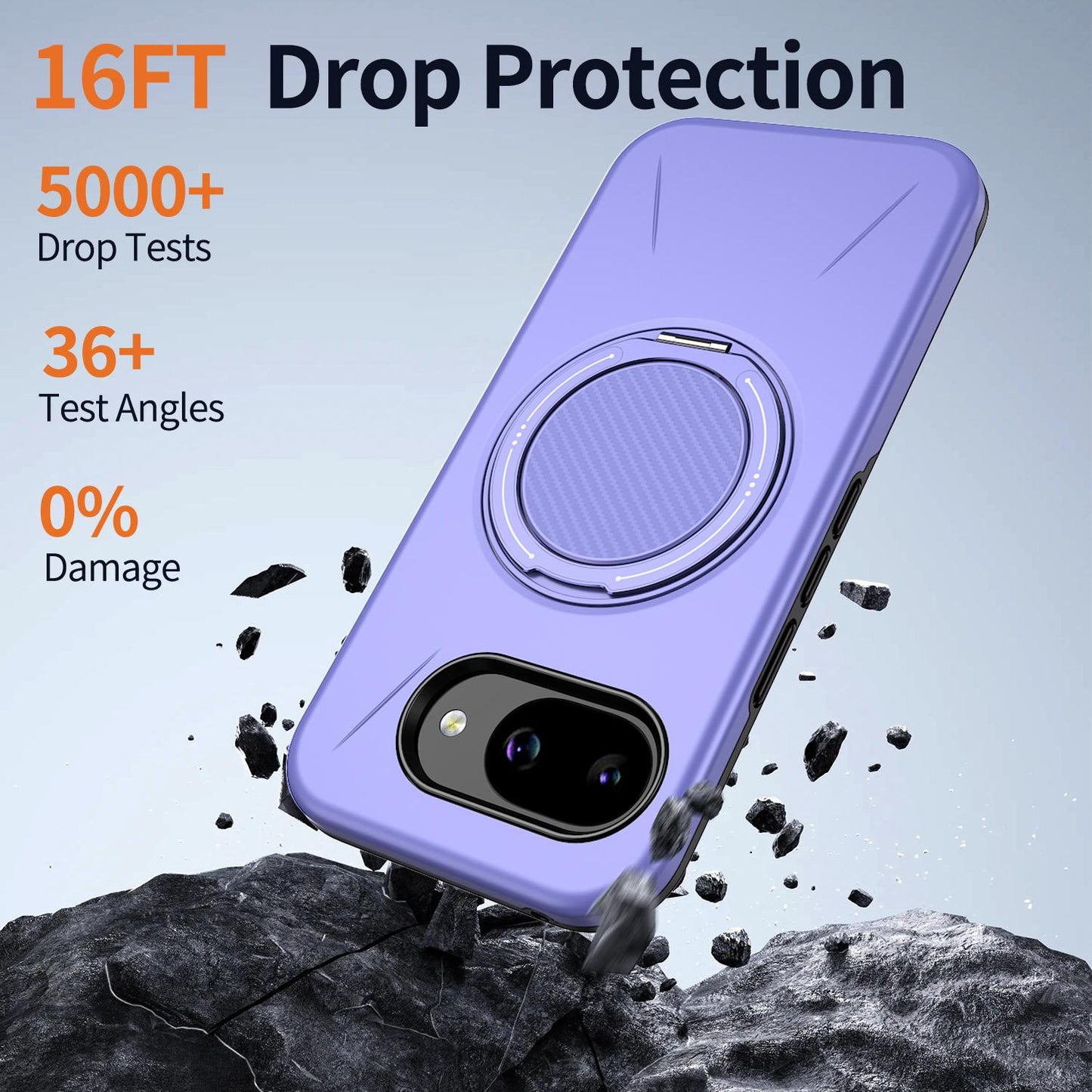For Google Pixel 10a Kalebol Magnetic MagSafe Rotation Holder PC Phone Case(Lilac)
