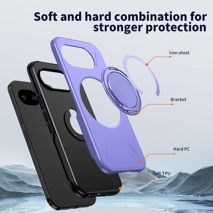 For Google Pixel 10a Kalebol Magnetic MagSafe Rotation Holder PC Phone Case(Lilac)