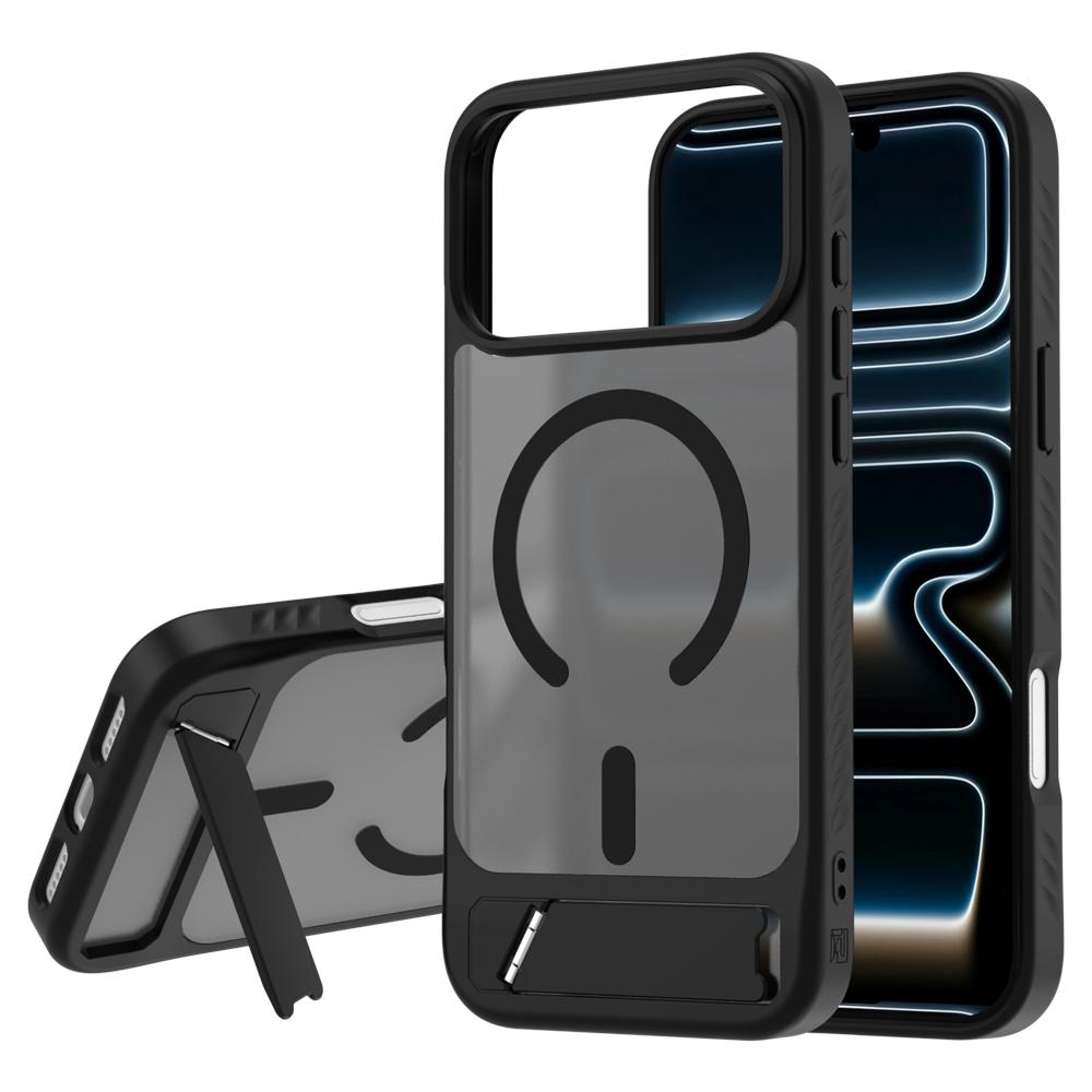 For iPhone 18 Pro Max / 17 Pro Max LeReach Le-Chic Series Invisible Holder Magnetic Phone Case(Black)