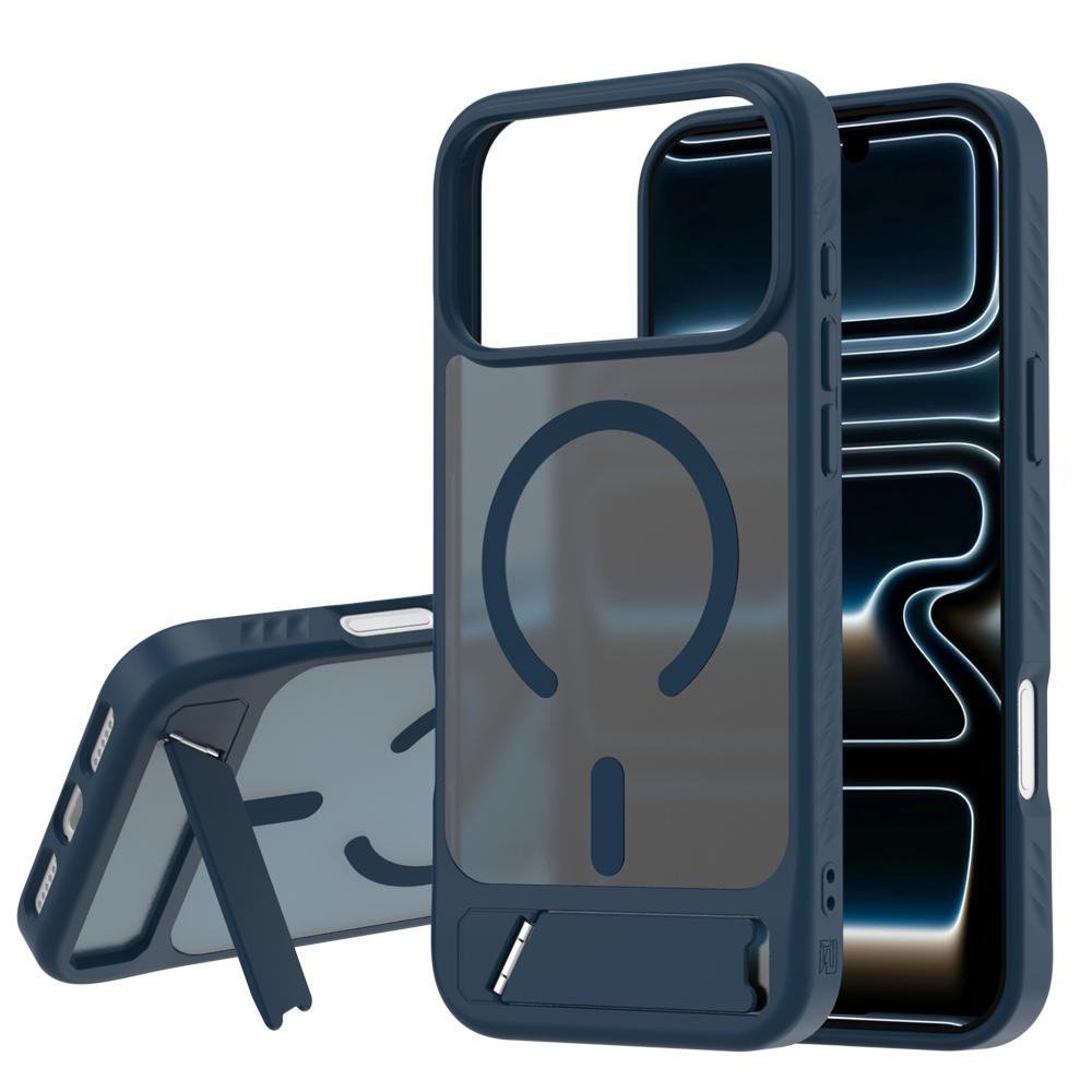 For iPhone 18 Pro Max / 17 Pro Max LeReach Le-Chic Series Invisible Holder Magnetic Phone Case(Blue)