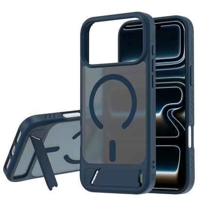 For iPhone 18 Pro Max / 17 Pro Max LeReach Le-Chic Series Invisible Holder Magnetic Phone Case(Blue)