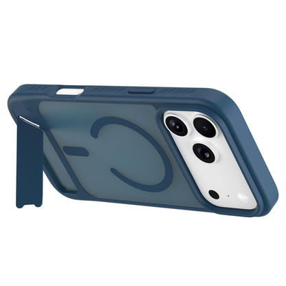 For iPhone 18 Pro Max / 17 Pro Max LeReach Le-Chic Series Invisible Holder Magnetic Phone Case(Blue)