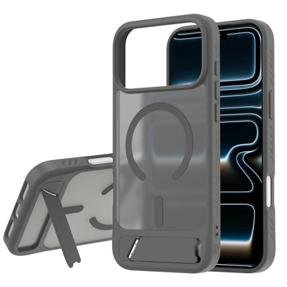 For iPhone 18 Pro Max / 17 Pro Max LeReach Le-Chic Series Invisible Holder Magnetic Phone Case(Grey)