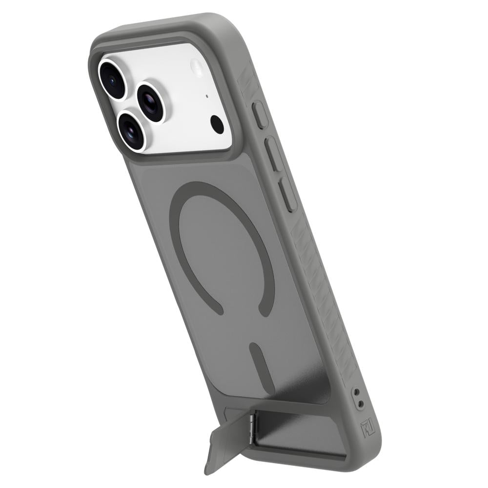 For iPhone 18 Pro Max / 17 Pro Max LeReach Le-Chic Series Invisible Holder Magnetic Phone Case(Grey)