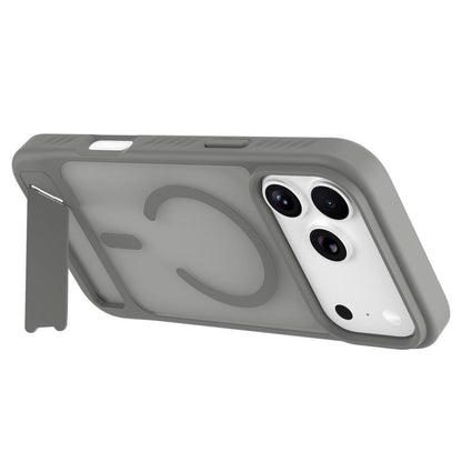 For iPhone 18 Pro Max / 17 Pro Max LeReach Le-Chic Series Invisible Holder Magnetic Phone Case(Grey)