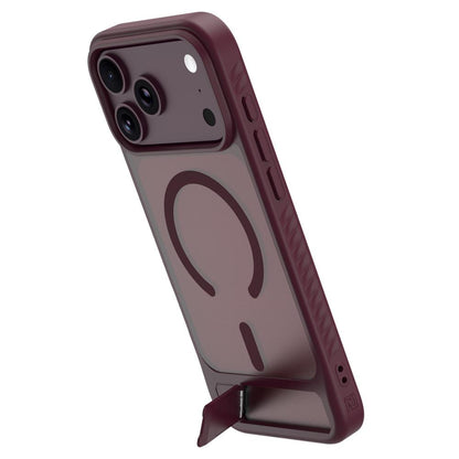 For iPhone 18 Pro Max / 17 Pro Max LeReach Le-Chic Series Invisible Holder Magnetic Phone Case(Cherry Red)