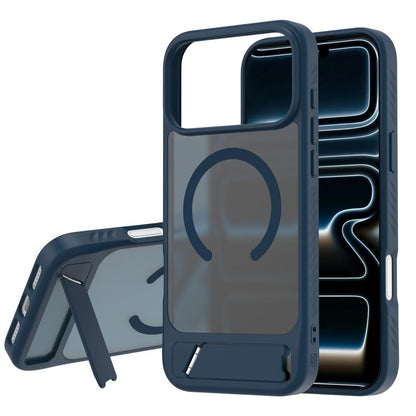 For iPhone 18 Pro / 17 Pro LeReach Le-Chic Series Invisible Holder Magnetic Phone Case(Blue)