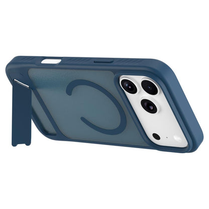 For iPhone 18 Pro / 17 Pro LeReach Le-Chic Series Invisible Holder Magnetic Phone Case(Blue)