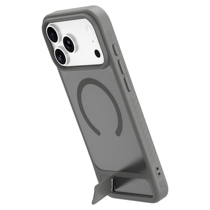 For iPhone 18 Pro / 17 Pro LeReach Le-Chic Series Invisible Holder Magnetic Phone Case(Grey)
