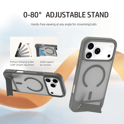 For iPhone 18 Pro Max / 17 Pro Max LeReach Le-Chic Series Invisible Holder Magnetic Phone Case(Black)