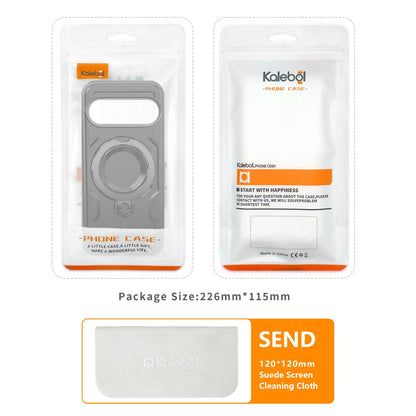 For Google Pixel 11 Kalebol PC Hybrid TPU Armor MagSafe Ring Holder Phone Case(Blue)