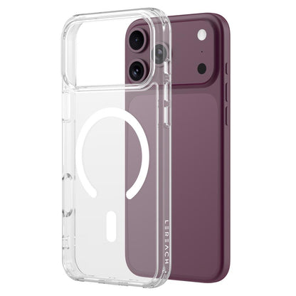 For iPhone 18 Pro  LeReach TOC Clear Series Dual-Composite Armor TPU + Acrylic Shockproof Magnetic Phone Case(Transparent)
