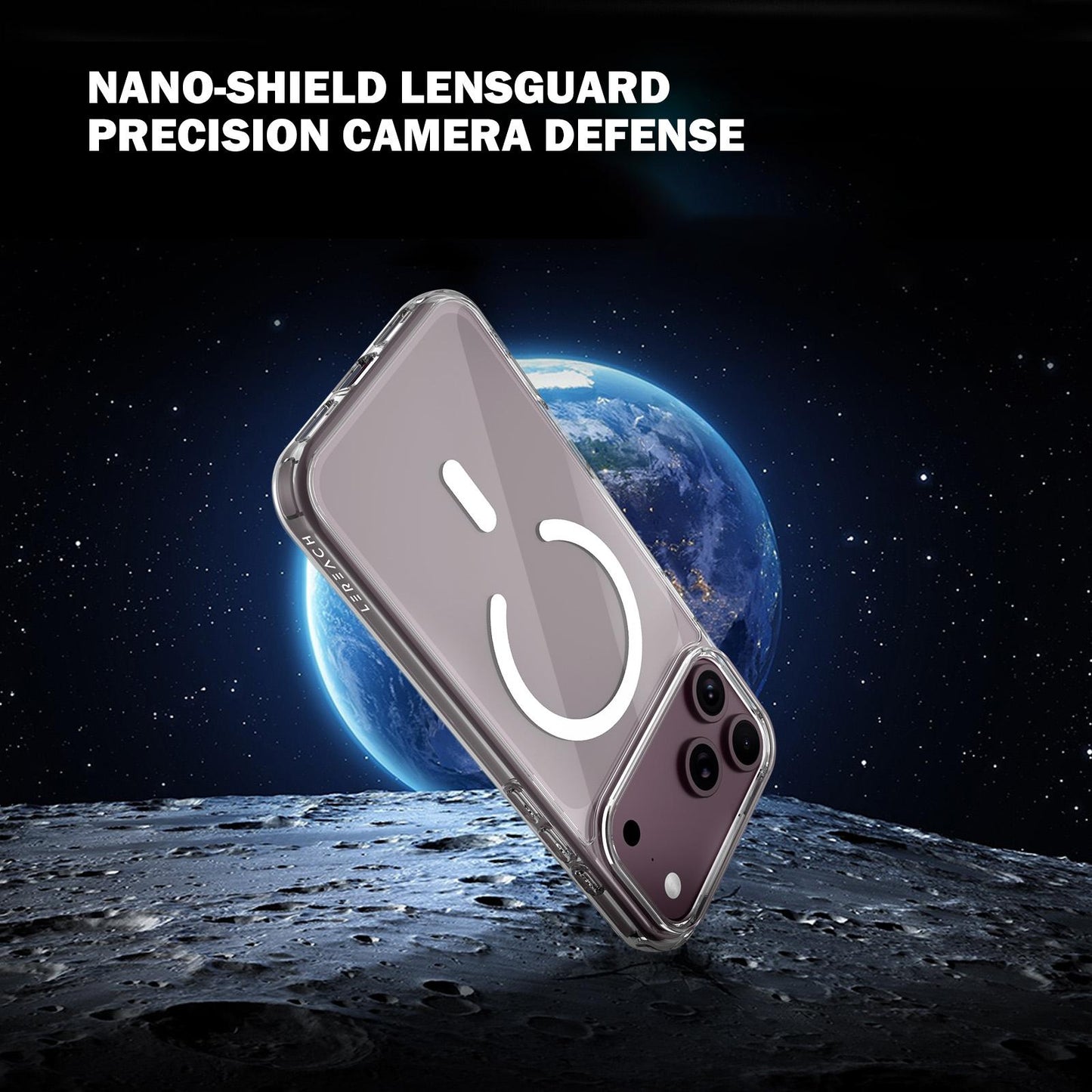 For iPhone 18 Pro  LeReach TOC Clear Series Dual-Composite Armor TPU + Acrylic Shockproof Magnetic Phone Case(Transparent)