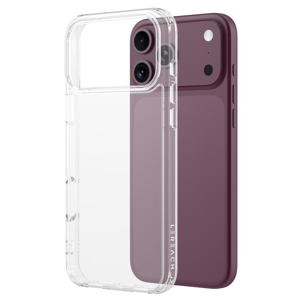 For iPhone 18 Pro Max  LeReach TOC Clear Series Composite Armor TPU Acrylic Hybrid Shockproof Phone Case(Transparent)