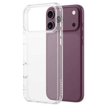 For iPhone 18 Pro Max  LeReach TOC Clear Series Composite Armor TPU Acrylic Hybrid Shockproof Phone Case(Transparent)