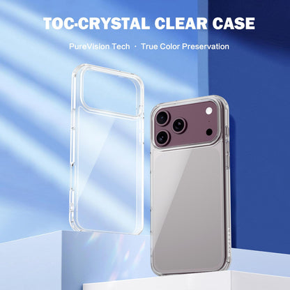 For iPhone 18 Pro Max  LeReach TOC Clear Series Composite Armor TPU Acrylic Hybrid Shockproof Phone Case(Transparent)