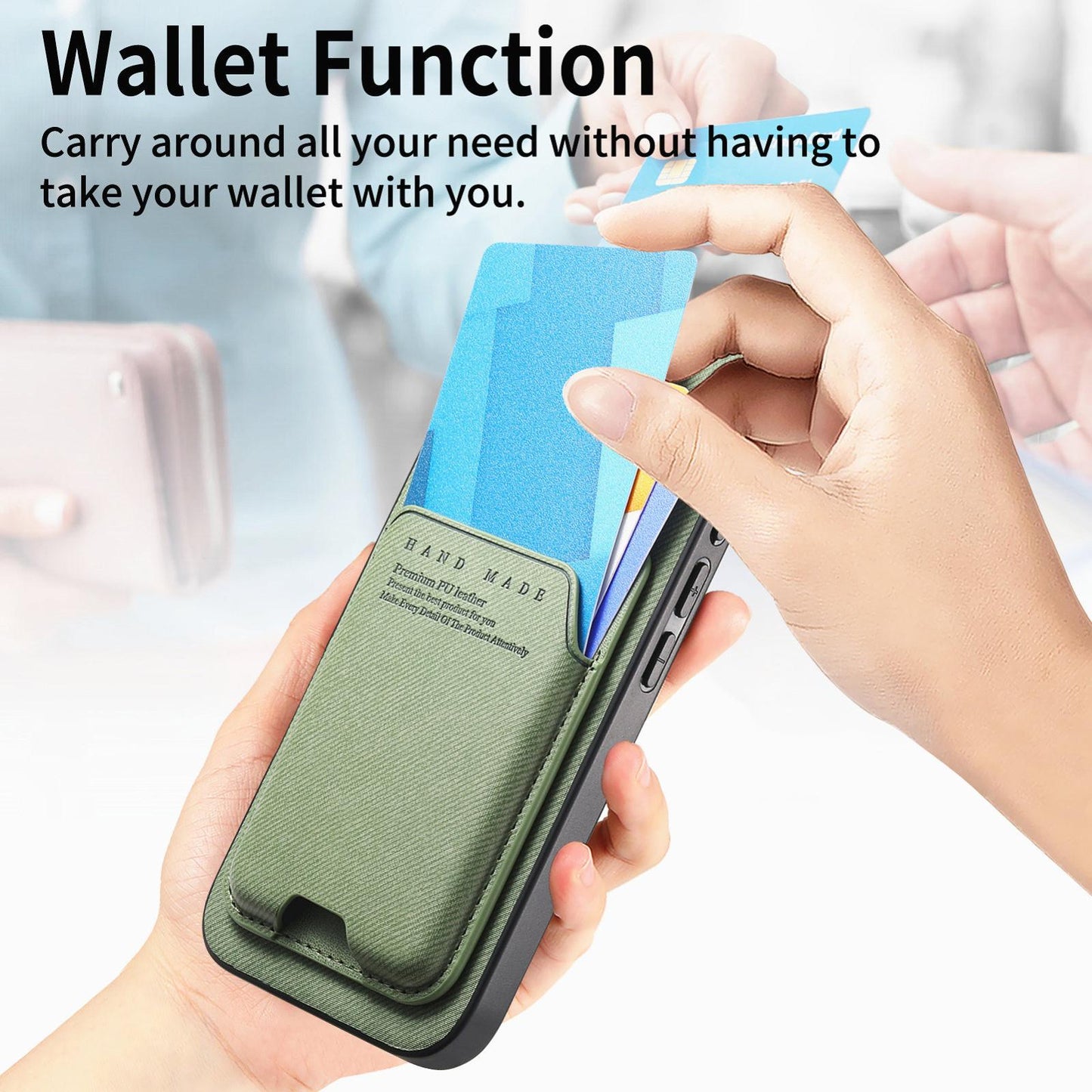 For Honor X80 Pro Max 5G Twill Fabric Ultra-thin Hinge Card Bag Holder Back Phone Case(Green)