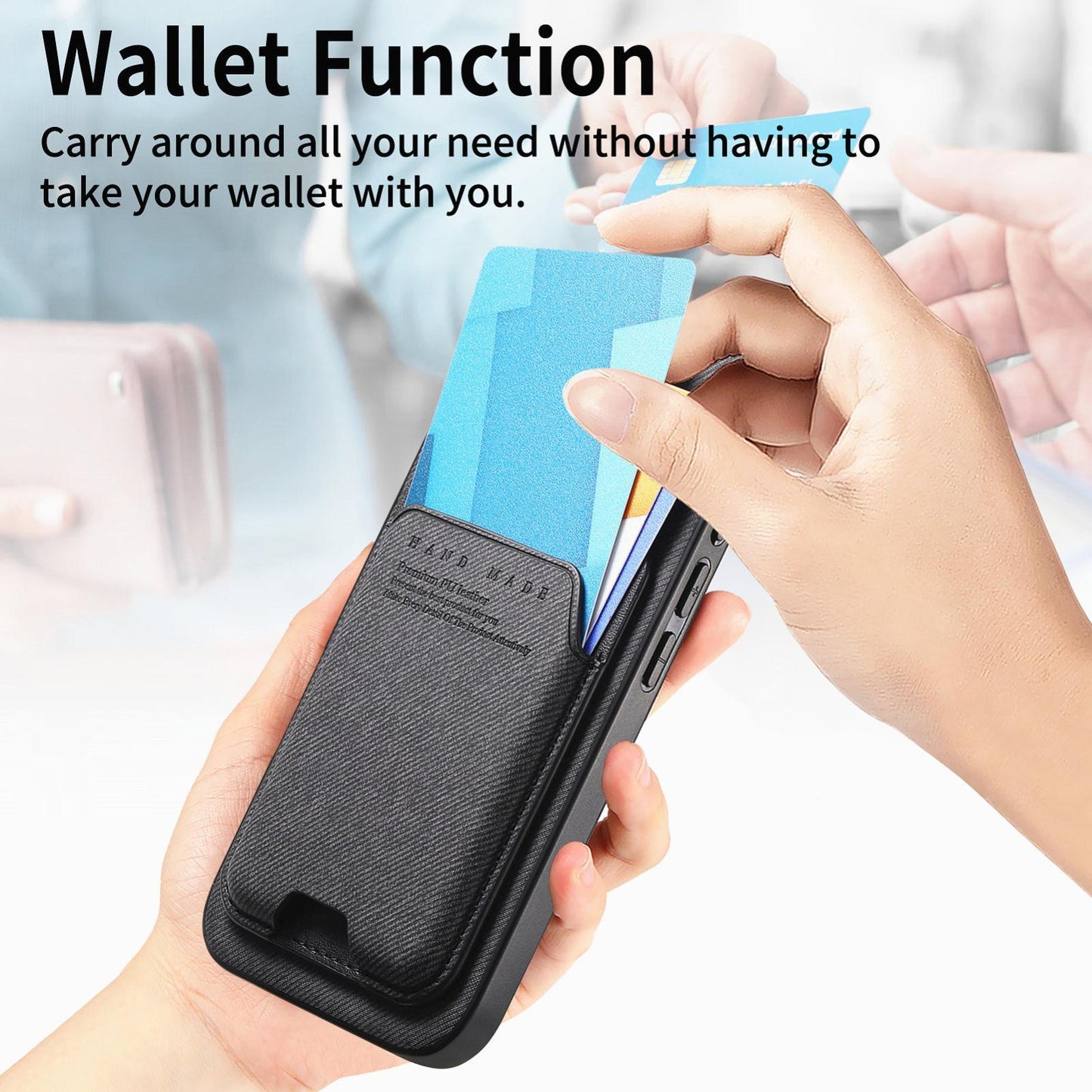 For Honor X80 Pro Max 5G Twill Fabric Ultra-thin Hinge Card Bag Holder Back Phone Case(Black)