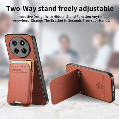 For Honor X80 Pro Max 5G Twill Fabric Ultra-thin Hinge Card Bag Holder Back Phone Case(Brown)