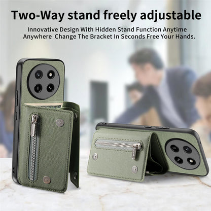 For Honor X80 Pro Max 5G Twill Fabric D Buckle Wallet Magnetic Card Bag Back Phone Case(Green)