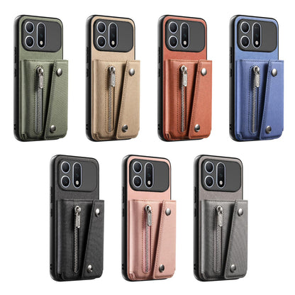 For Honor Win Turbo 5G Twill Fabric D Buckle Wallet Magnetic Card Bag Back Phone Case(Pink)