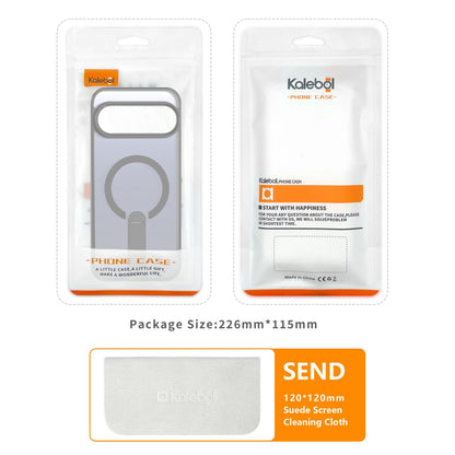 For Google Pixel 11 Pro Kalebol Star Shine Skin Feel MagSafe Phone Case with Straight Fold Holder(Blue)