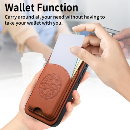 For Honor Win Turbo 5G Twill Fabric Leather-Skin Magnetic Card Bag Phone Case(Brown)