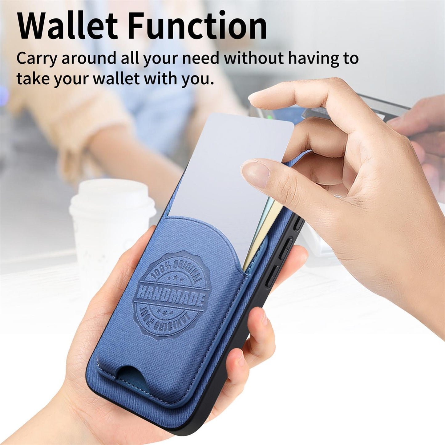 For Honor Win Turbo 5G Twill Fabric Leather-Skin Magnetic Card Bag Phone Case(Blue)