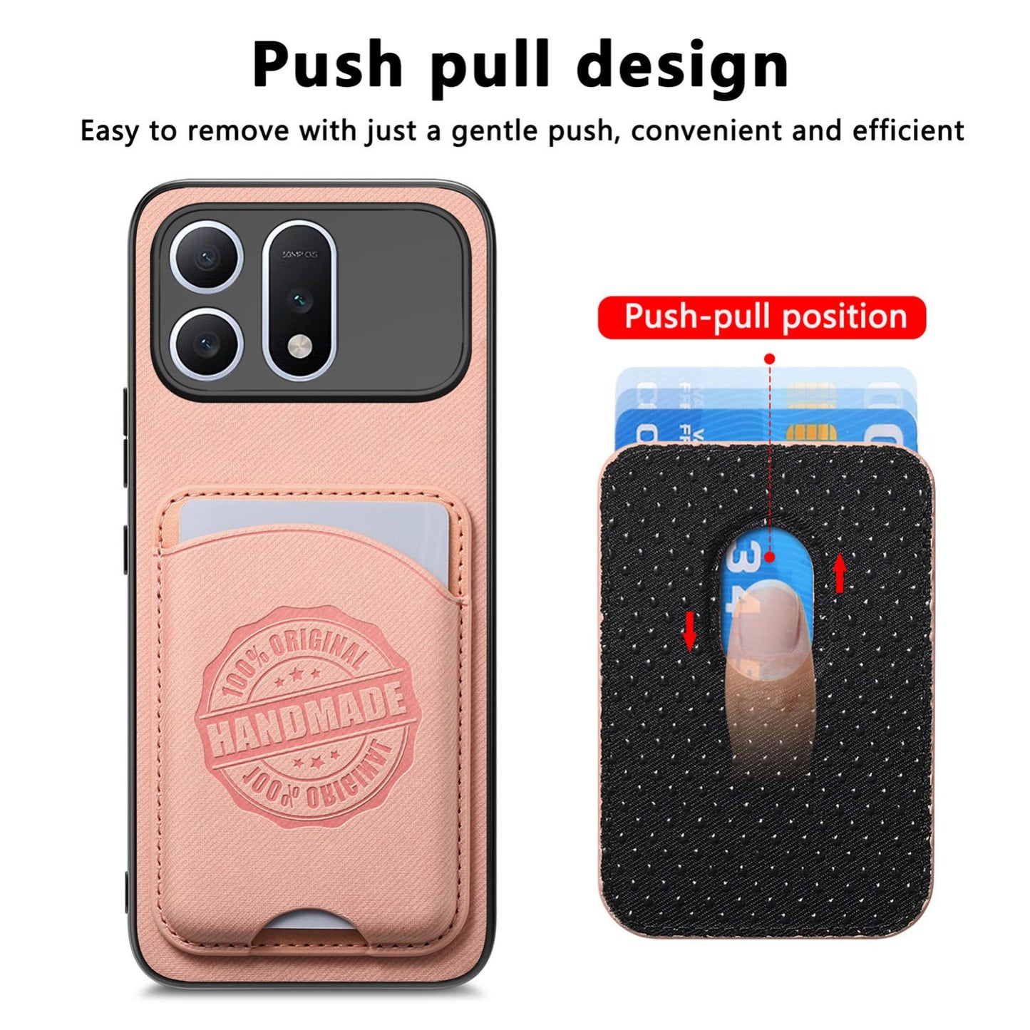 For Honor Win Turbo 5G Twill Fabric Leather-Skin Magnetic Card Bag Phone Case(Pink)