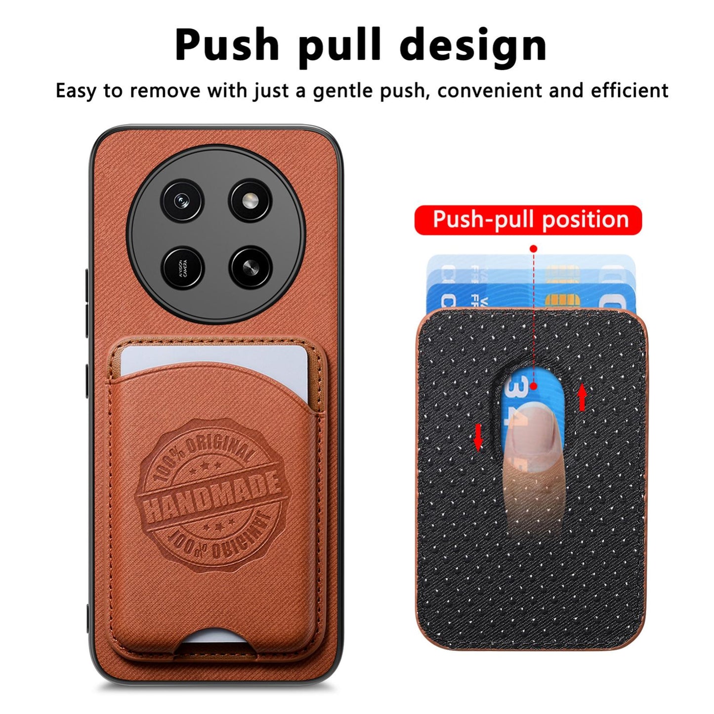 For Honor X80 Pro Max 5G Twill Fabric Leather-Skin Magnetic Card Bag Phone Case(Brown)