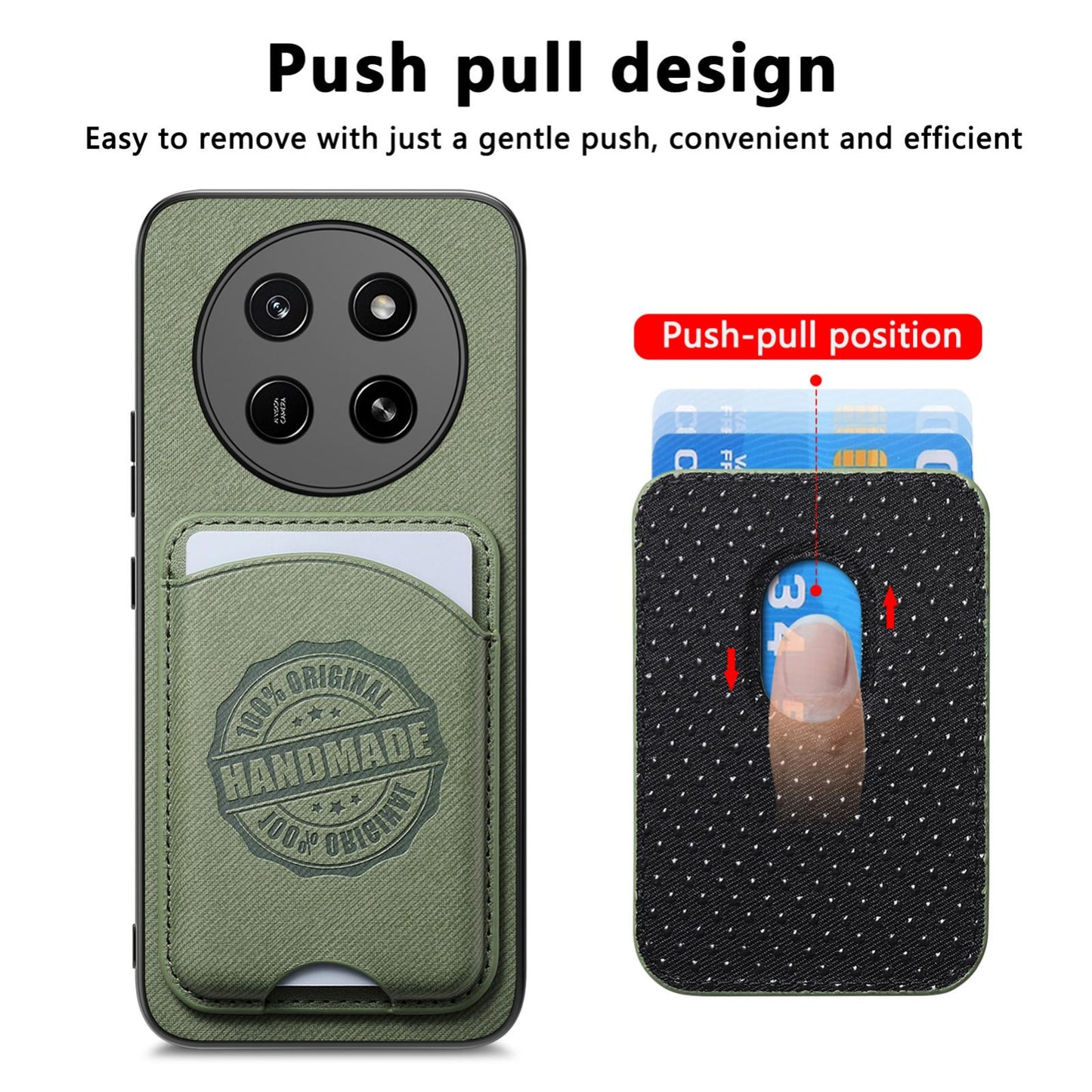 For Honor X80 Pro Max 5G Twill Fabric Leather-Skin Magnetic Card Bag Phone Case(Green)