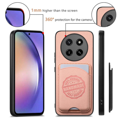 For Honor X80 Pro Max 5G Twill Fabric Leather-Skin Magnetic Card Bag Phone Case(Pink)