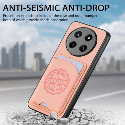 For Honor X80 Pro Max 5G Twill Fabric Leather-Skin Magnetic Card Bag Phone Case(Pink)