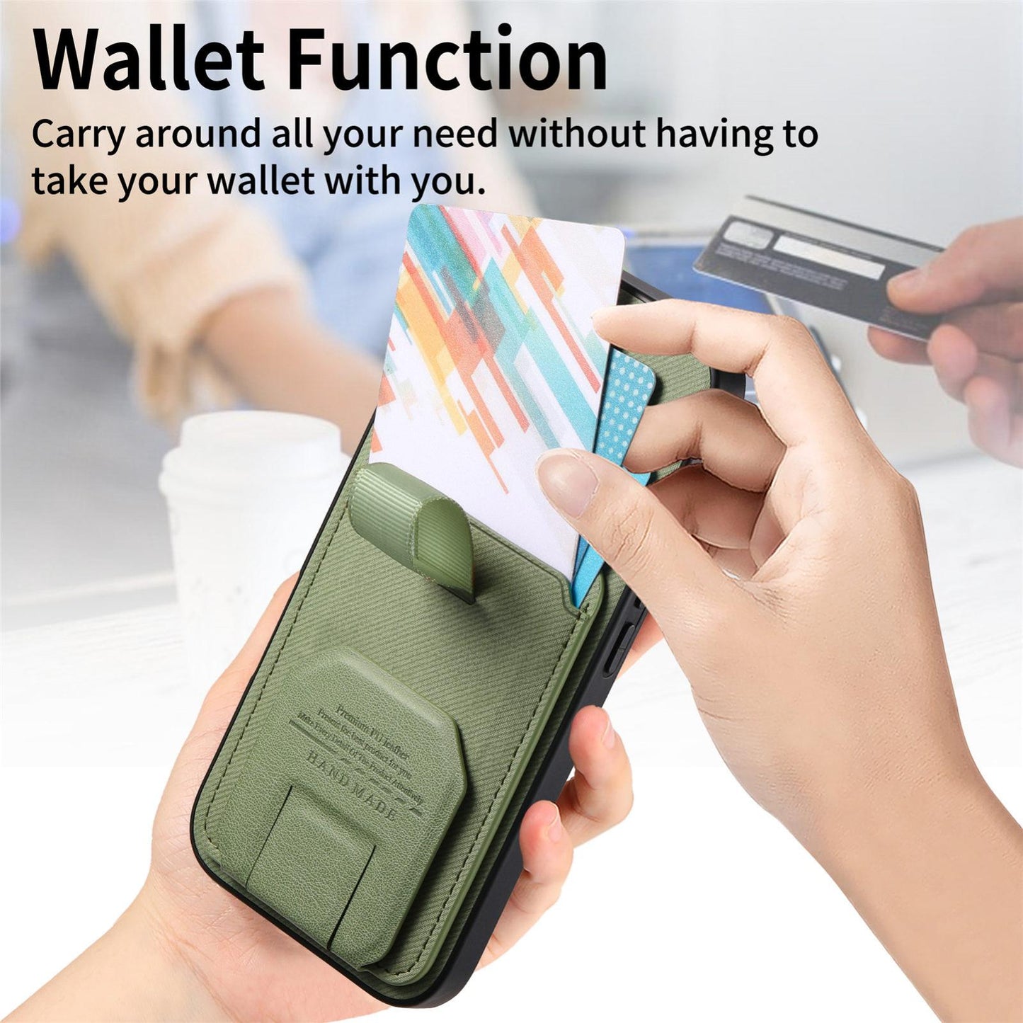 For Honor X80 Pro Max 5G Twill Fabric Card Bag Fold Holder Phone Case(Green)