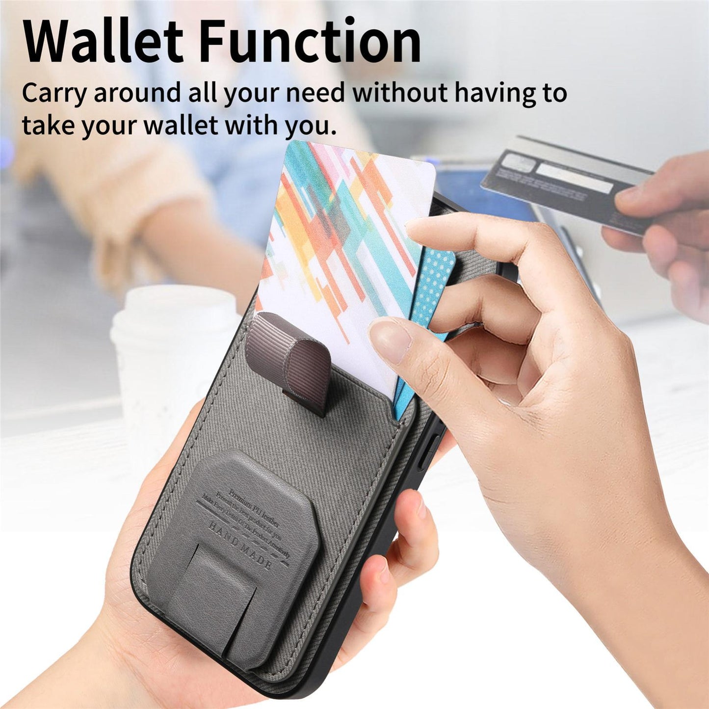 For Honor X80 Pro Max 5G Twill Fabric Card Bag Fold Holder Phone Case(Gray)
