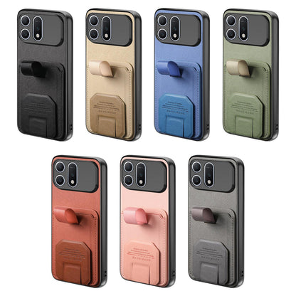 For Honor X80 Pro Max 5G Twill Fabric Card Bag Fold Holder Phone Case(Pink)