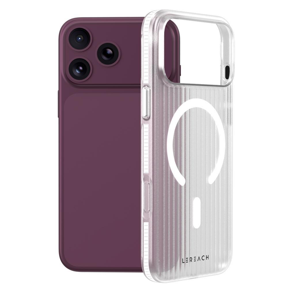 For iPhone 18 Pro Max LeReach TOC Icicle Series Ice Mist Double-Sided Non-Slip Magnetic Phone Case(White)