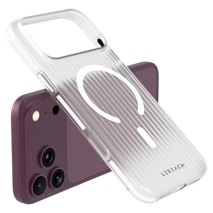 For iPhone 18 Pro Max LeReach TOC Icicle Series Ice Mist Double-Sided Non-Slip Magnetic Phone Case(White)