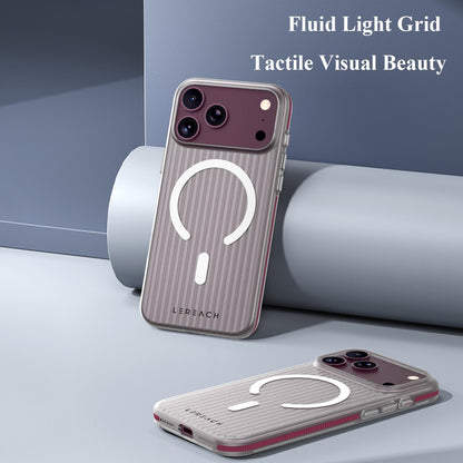 For iPhone 18 Pro Max LeReach TOC Icicle Series Ice Mist Double-Sided Non-Slip Magnetic Phone Case(White)