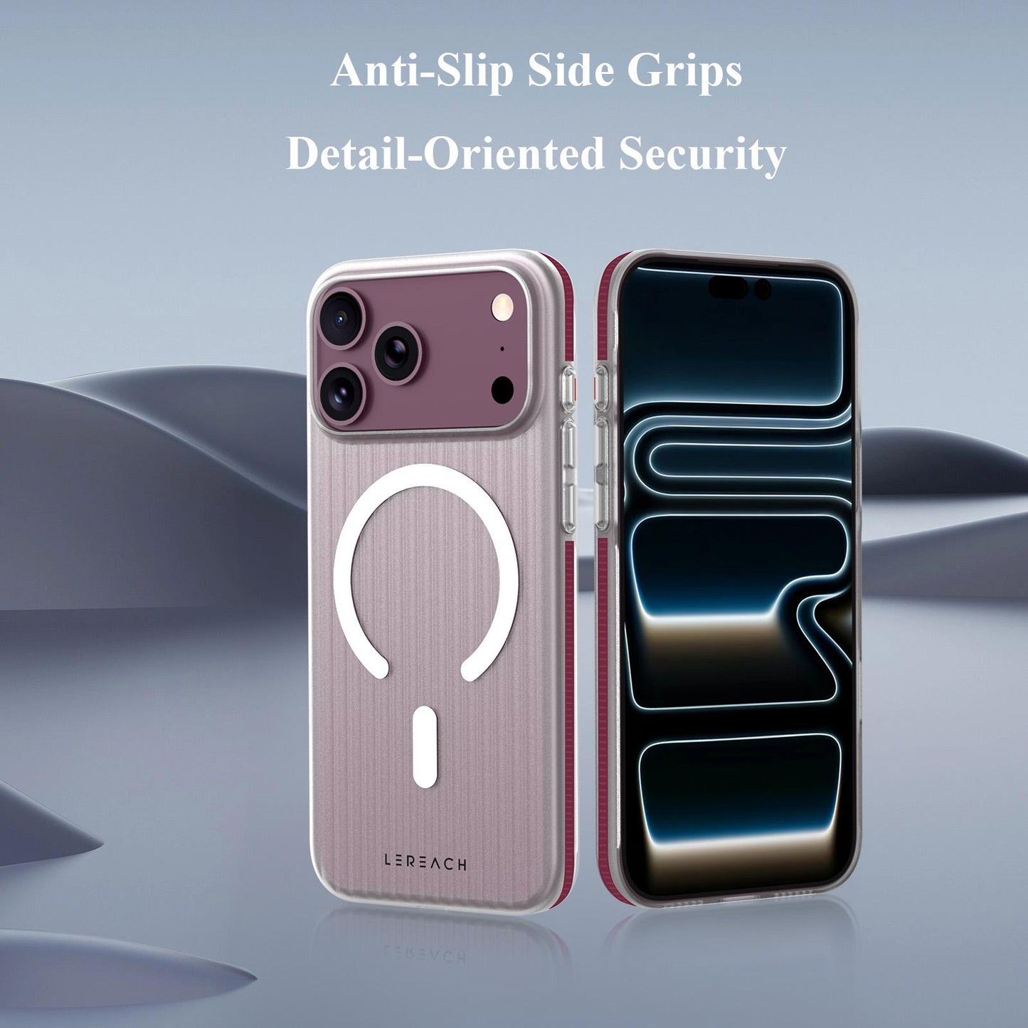 For iPhone 18 Pro Max LeReach TOC Icicle Series Ice Mist Double-Sided Non-Slip Magnetic Phone Case(White)