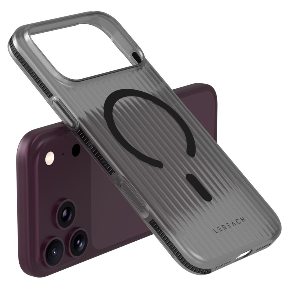 For iPhone 18 Pro Max LeReach TOC Icicle Series Ice Mist Double-Sided Non-Slip Magnetic Phone Case(Black)