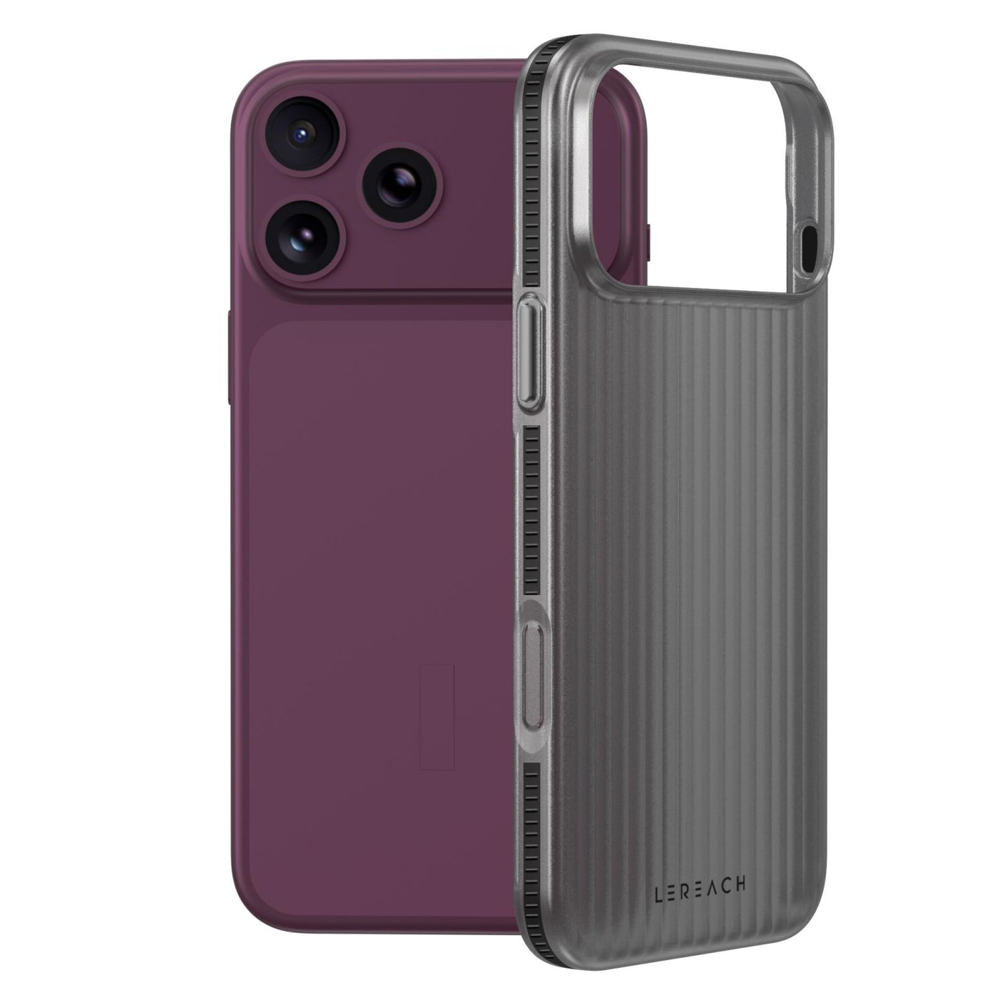 For iPhone 18 Pro LeReach TOC Icicle Series Ice Mist Double-Sided Non-Slip Phone Case(Black)
