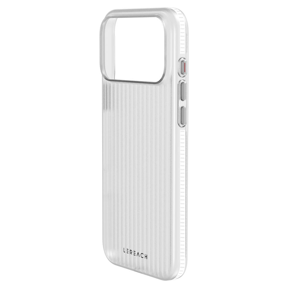 For iPhone 18 Pro LeReach TOC Icicle Series Ice Mist Double-Sided Non-Slip Phone Case(White)