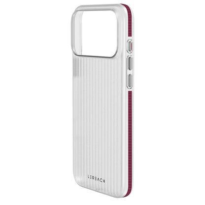 For iPhone 18 Pro LeReach TOC Icicle Series Ice Mist Double-Sided Non-Slip Phone Case(Cherry Red)
