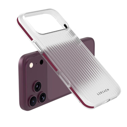 For iPhone 18 Pro LeReach TOC Icicle Series Ice Mist Double-Sided Non-Slip Phone Case(Cherry Red)
