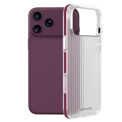 For iPhone 18 Pro Max LeReach TOC Icicle Series Ice Mist Double-Sided Non-Slip Phone Case(Cherry Red)