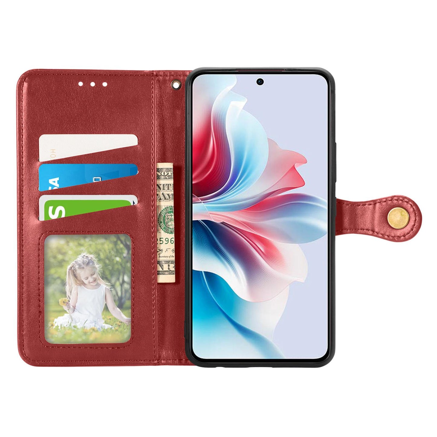 For Google Pixel 11 Pro XL Retro Solid Color Buckle Leather Phone Case(Red)