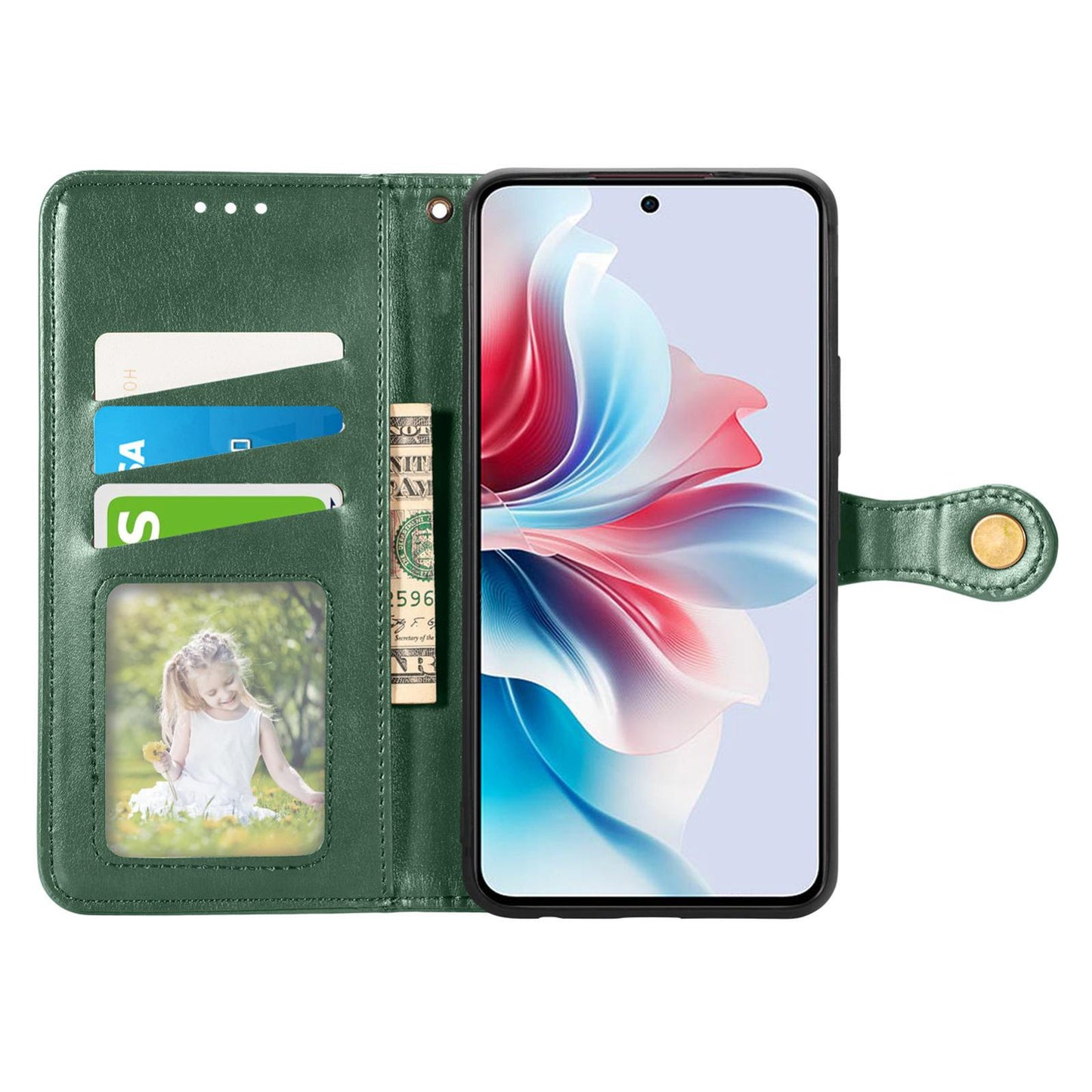 For Google Pixel 11 Pro XL Retro Solid Color Buckle Leather Phone Case(Green)